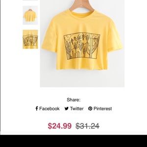 (SOLD) Cactus crop top